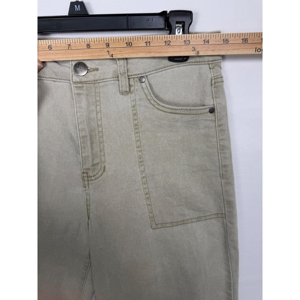 d.jeans Wide Leg Utility Pants Womens 4 Tan Good Stretch Patch Pocket Khaki - Picture 9 of 15